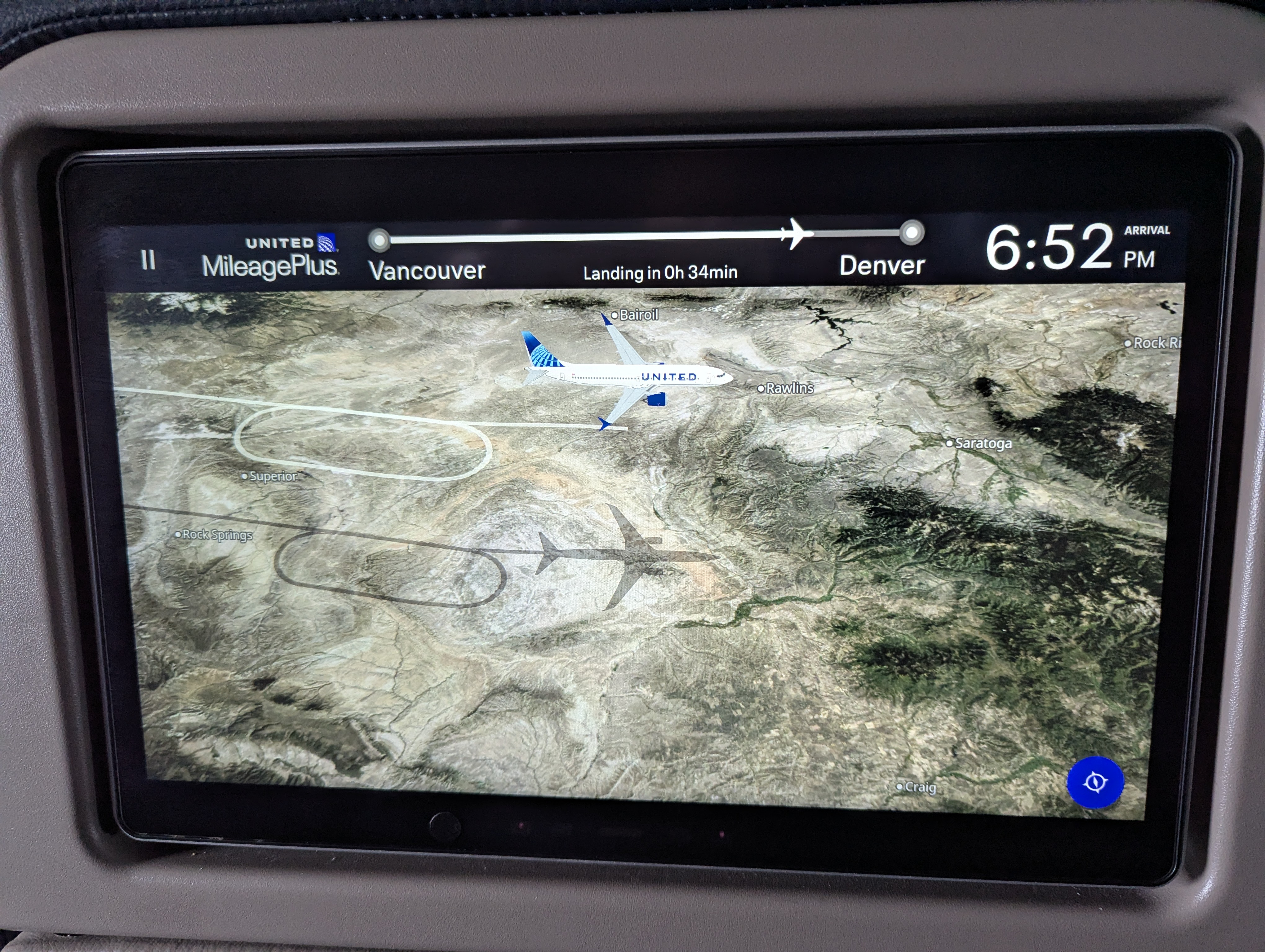 Birthday Trip to Canada, Flight Home, Vancouver, Denver